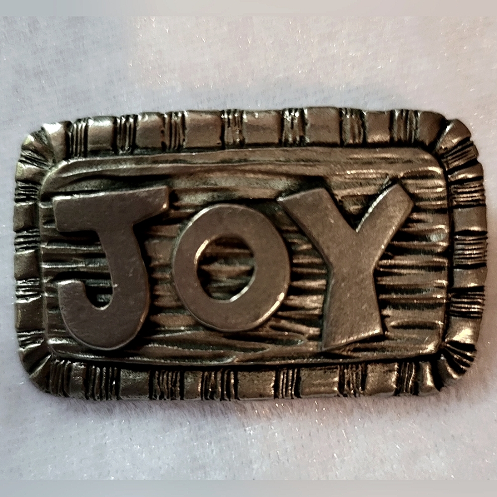 'JOY' 1997 Seagull Silver Pewter Vintage Brooch